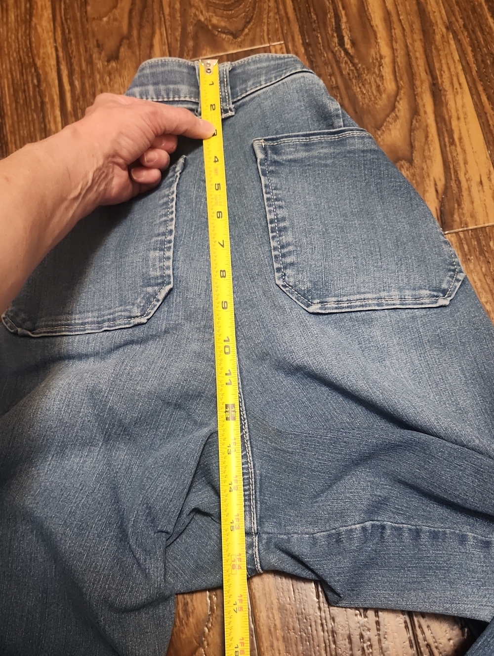 Democracy Ab Technology Stretch Wide Leg Frayed Hem Jeans SZ 8 EUC - Picture 11 of 11